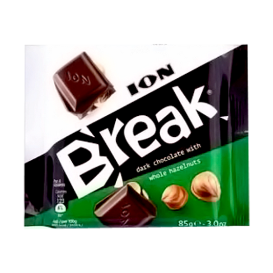 ION BREAK Dark Chocolate with Whole Hazelnuts 85g