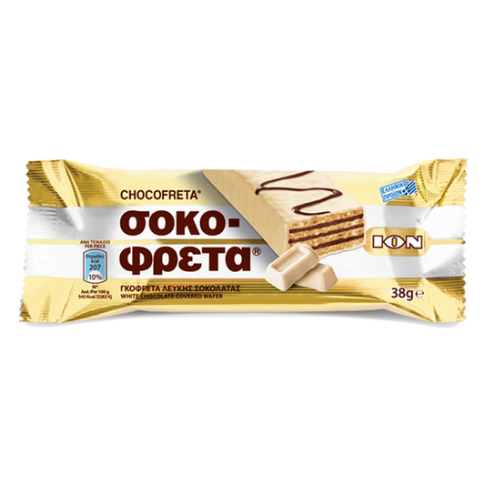 ION CHOCO-FRETA White Chocolate Covered Wafer 38g