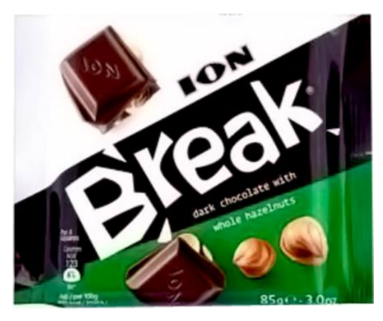 ION BREAK Dark Chocolate with Whole Hazelnuts 85g